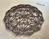 Sacred geometry decor, mandala wall hanging, meditation decor, large wood wall art, yoga studio decor, geometric wood wall art