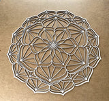 Sacred geometry decor, mandala wall hanging, meditation decor, large wood wall art, yoga studio decor, geometric wood wall art