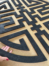 Feng Shui wall art, Wealth prosperity, Good fortune, Cai symbol,Money,Wooden wall decor