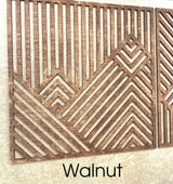 Mountain panel set, Geometric wall art, Wooden wall decor, Mountains decorations, Set of 2 panels