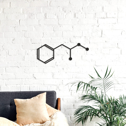 IN STOCK, methamphetamine molecule wall decor, chemistry decoration, drug art, medical office decor, doctor wall art