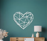 Wooden heart decor, heart wall art, heart wood art, wooden decorations, geometric decor, heart gift
