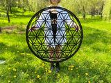 Flower of life wall art, wooden wall decor, sacred geometry wall art, spiritual artwork, housewarming gift