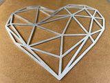 Wooden heart decor, heart wall art, heart wood art, wooden decorations, geometric decor, heart gift
