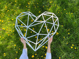 Wooden heart decor, heart wall art, heart wood art, wooden decorations, geometric decor, heart gift
