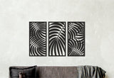 Palm leaves set, Wooden wall art, 3 panels set, Tropical wall decor, Palm leaf panels, Set of 3 panels, Tropical decotarions