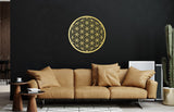 Flower of life wall art, wooden wall decor, sacred geometry wall art, spiritual artwork, housewarming gift
