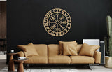 Vegvisir wall art,Wooden decorations,Runic wall decor