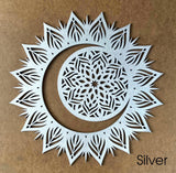 Lunar eclipse, sun moon wall art, circular art, mandala wall hanging, wall decor over the bed, moon and sun art, eclipse wooden wall art