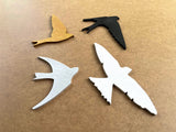 Flock of 10 birds wood wall art, birds in flight decor, wooden bird art, backyard decor, wall decor over the bed
