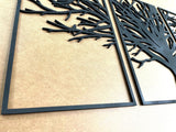 Tryptic wall art, three piece wall art, wooden tree wall art, wooden wall art tree, woodsy decor, triptych wall art, tree wood wall decor