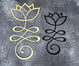 Unalome lotus, lotus wall art, unalome, buddhist wall art, zen wall decor, lotus wall decor, yoga studio wall decor, zen wood wall art