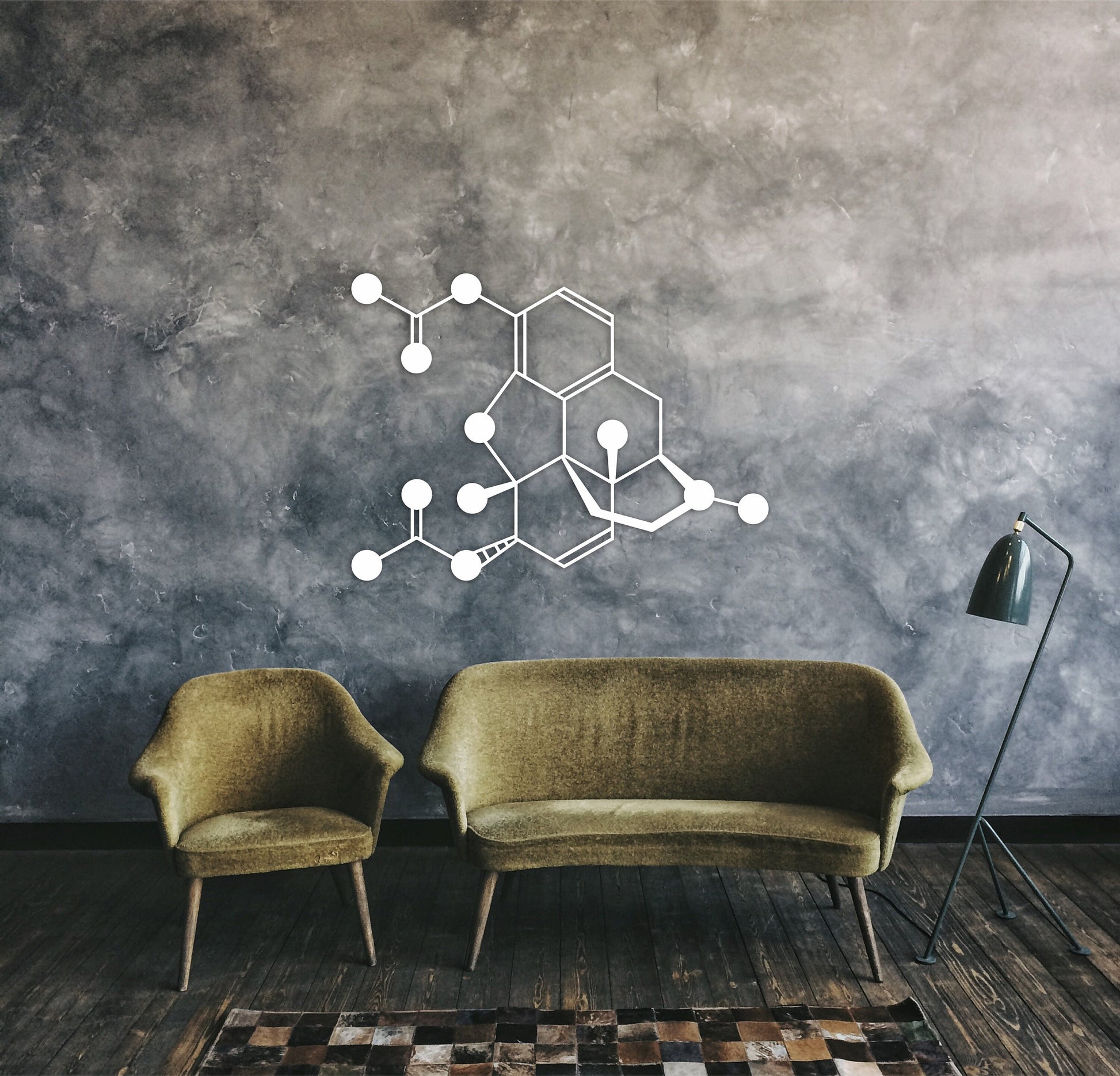 Heroin molecular structure, Chemistry wall art, Wooden decor, Criminologist gift, Therapist's office decoration