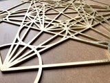 Sacred geometry wall art set, LARGE wall decor, Sri Yantra, Metatron cube, Flower of life, Yoga wall art, Wooden decorations, High vibration