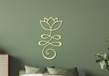 Unalome lotus, lotus wall art, unalome, buddhist wall art, zen wall decor, lotus wall decor, yoga studio wall decor, zen wood wall art