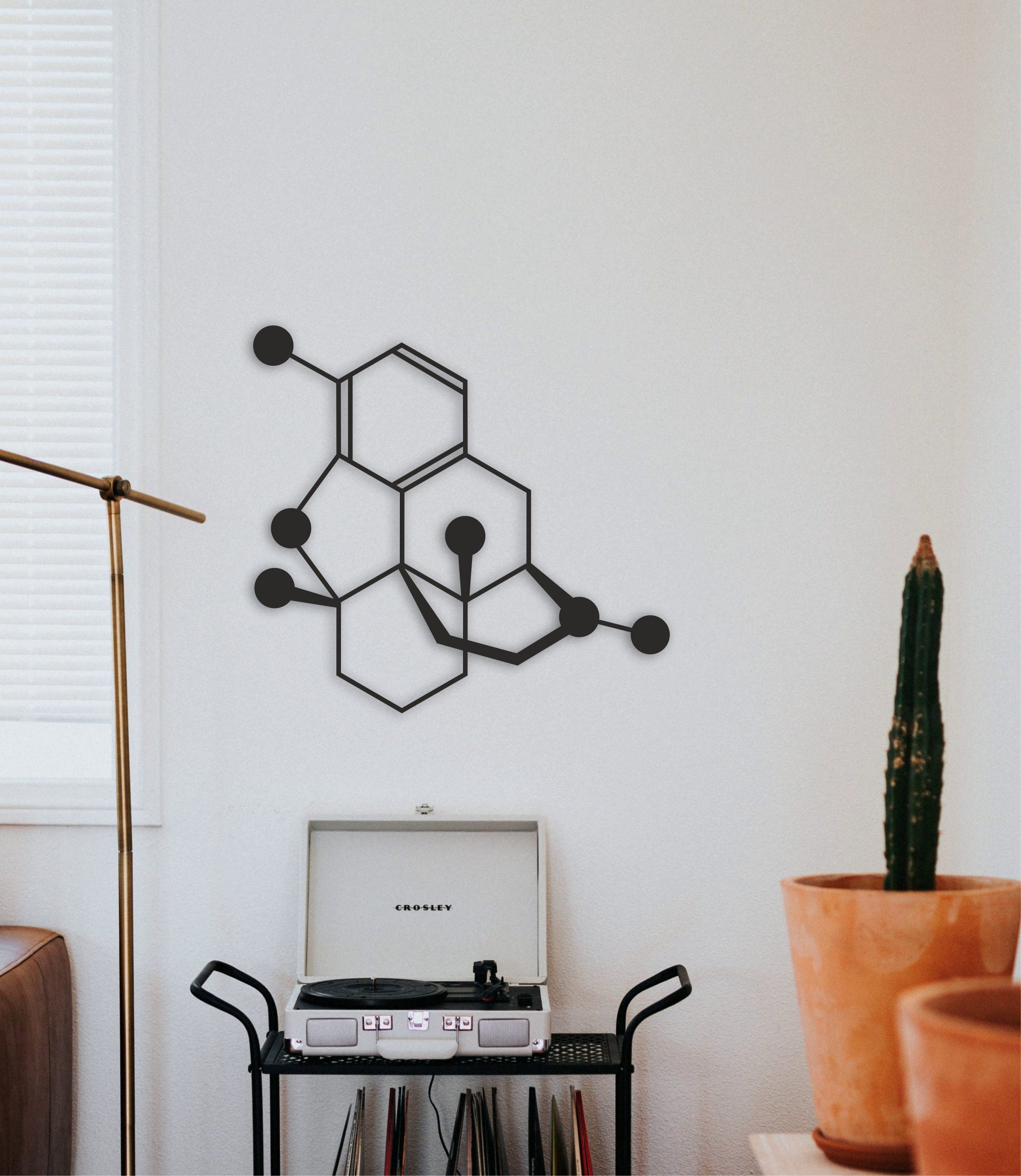 Desomorphine wall art, Chemical wall decor, Therapist office decor, Molecular structure, Wooden decor
