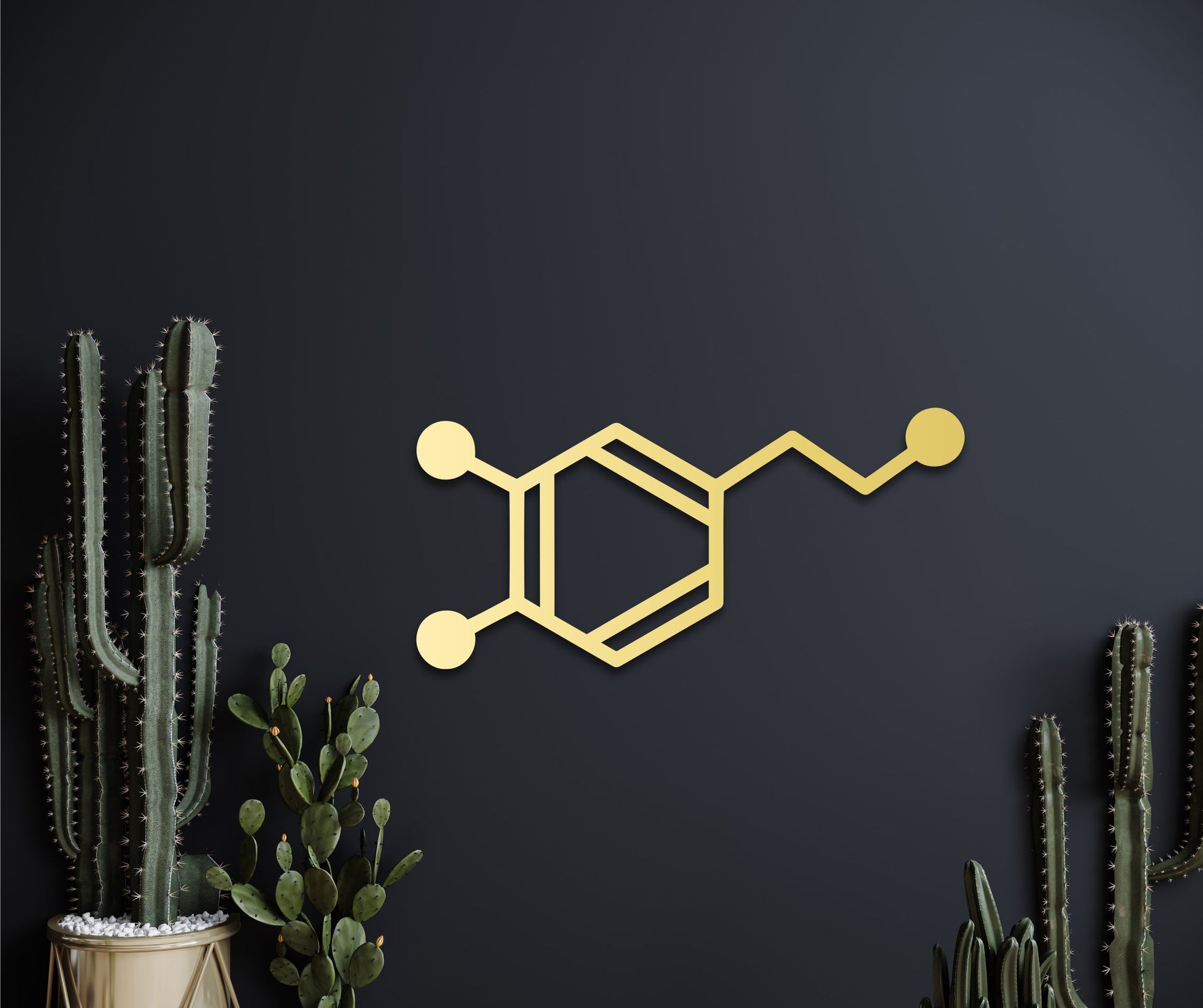 Dopamine molecule, Chemical wall decor, Wood wall art,Molecular formula, Happiness hormone