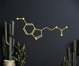 Melatonin molecule wall art, sleep hormone wood decor, chemistry decoration, medical wood artwork, chemistry wall art, chemistry wood art