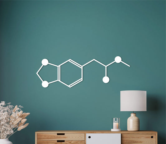 MDMA molecule, Extasy wall art, Wooden decor, E, Molly