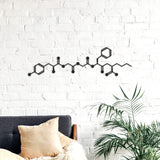 Endorphin wall art - Happy hormone,Wooden art,Euphoria,Chemistry decor,Molecular structure,Mental health art