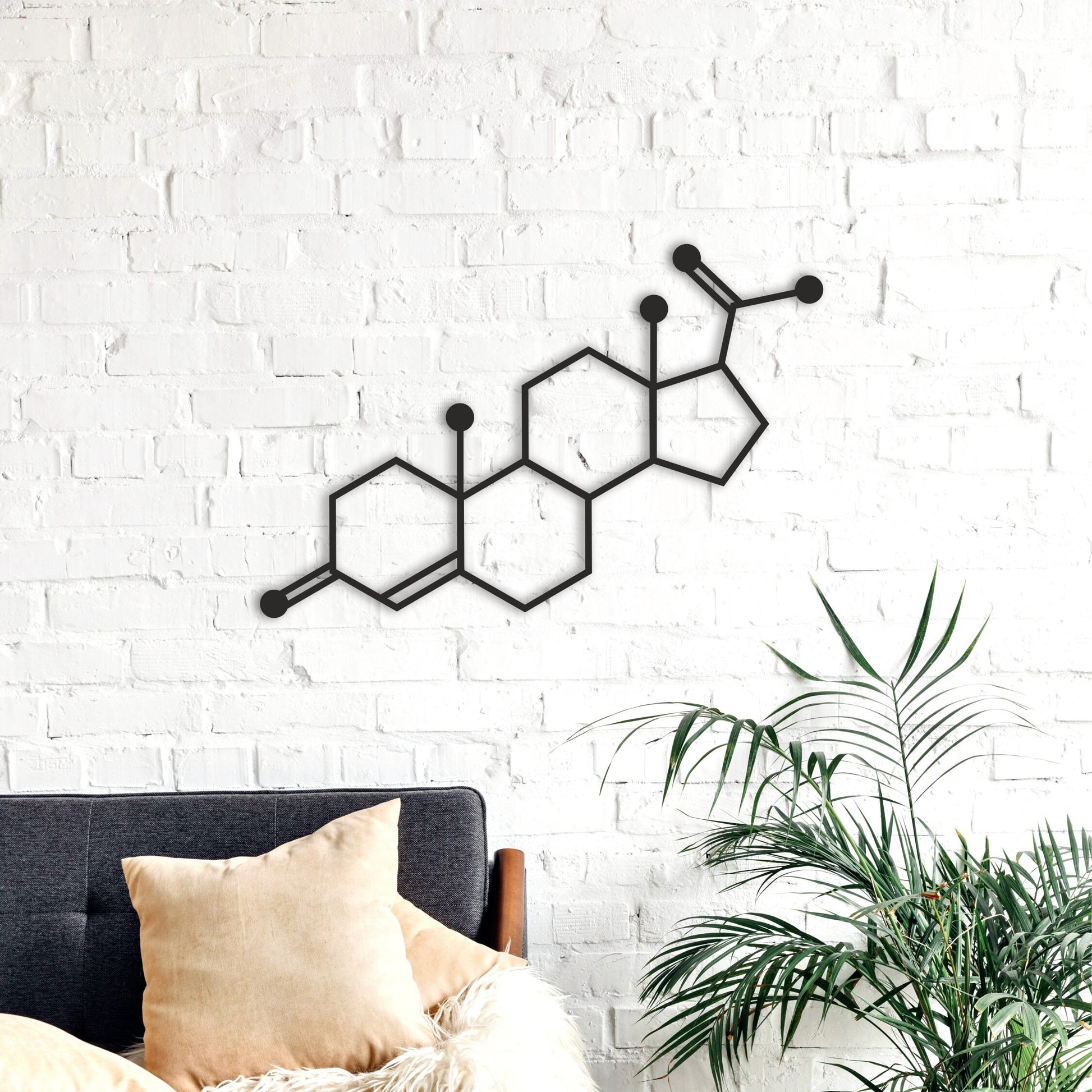 Progesterone - Pregnancy hormone, Molecule wall art,Wooden decor,Chemistry decorations