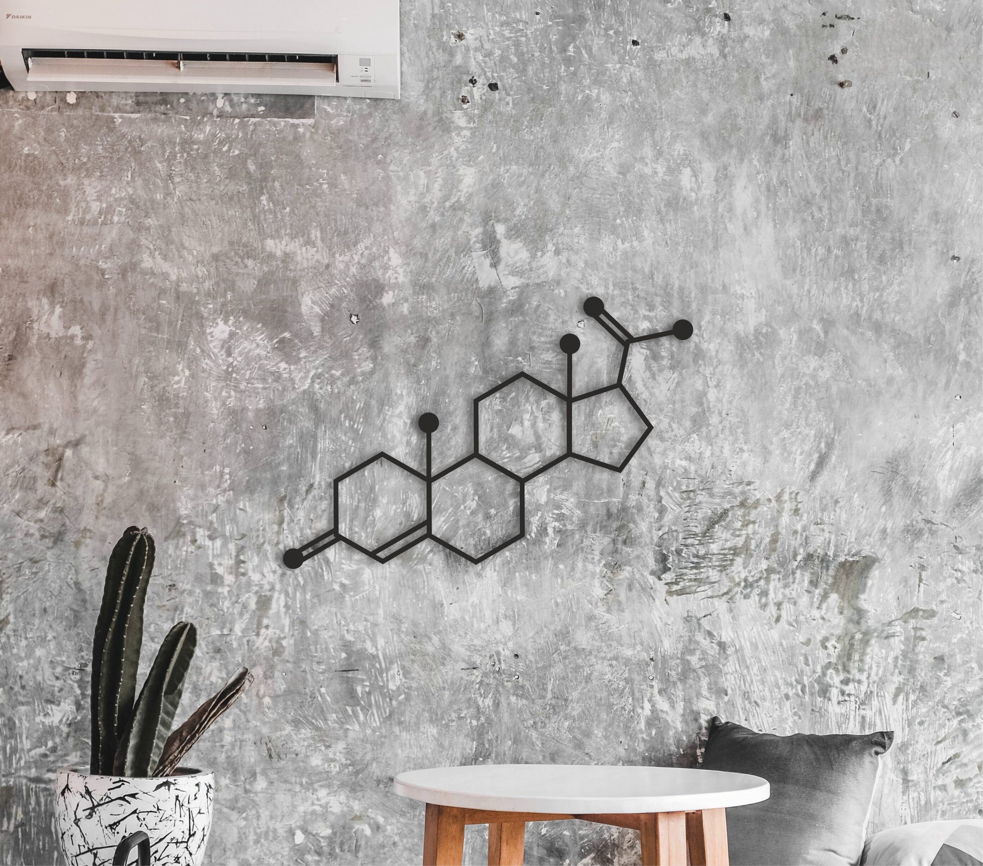 Progesterone - Pregnancy hormone, Molecule wall art,Wooden decor,Chemistry decorations