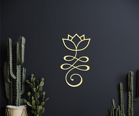 Unalome lotus, lotus wall art, unalome, buddhist wall art, zen wall decor, lotus wall decor, yoga studio wall decor, zen wood wall art