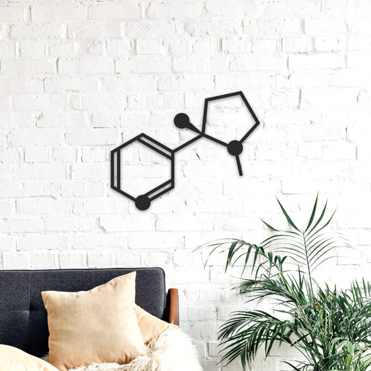 Nicotine wall art, molecule wood decor, cigarette art, chemistry decoration, biology room decor, chemistry wall art, biology wood wall decor