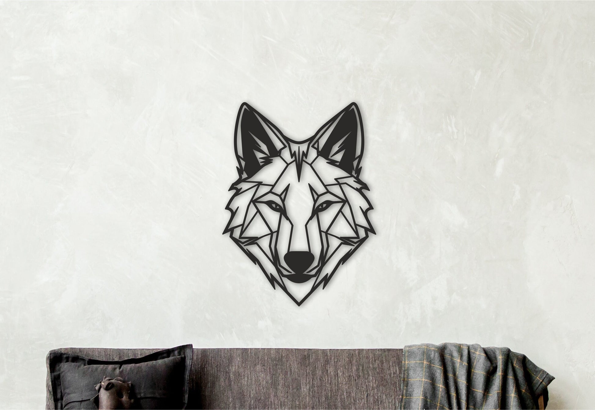 Wooden wolf wall decor, wolf wall art, wolf nursery decor, wolf head, wolf figurine decor, wild wolf, geometric wolf, wolf spirit animal