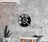 Hunab Ku wood wall decor, mayan wall art, mayan decor, aztec wall decor, aztec art, sacred geometry art, geometric wood art, circular art