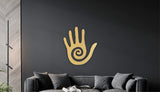 First nations art, hopi hand decor, healing hand, swirl hand decor, interesting wall art, native american woodsy decor, customized wall art
