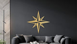 Rose of the winds, wooden nautical star decor, compass wood wall art, compass rose decoration, compass wall decor, north star wall decor