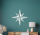 Rose of the winds, wooden nautical star decor, compass wood wall art, compass rose decoration, compass wall decor, north star wall decor