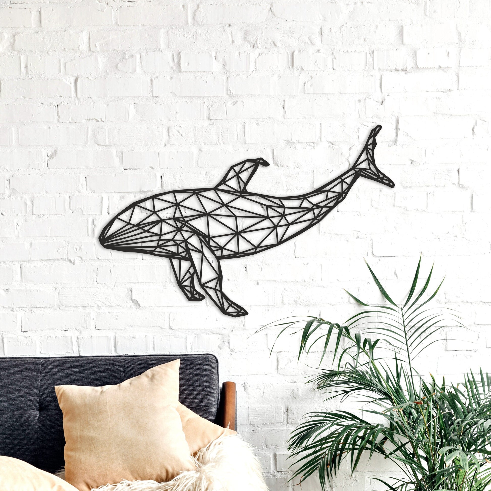 Wooden Fish Wall Hanging Decor Rustic Nautical Whale Beach Theme Home  Decoration