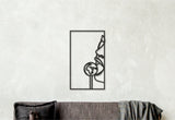 Sensual bedroom art, lips wall decor, female line art, large wooden wall art, over the bed wood wall decor, modern art, woman line decor