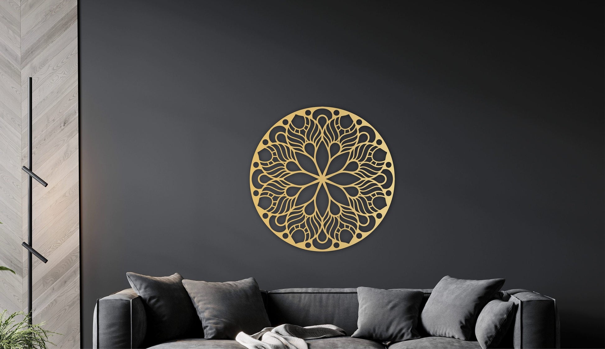 Floral mandala, circular wall art, wooden mandala, woodsy decor, mandala wall hanging, sacred geometry art, wood mandala, spiritual artwork
