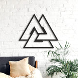 Valknut decor, viking decorations, viking art symbols, norse decor, norse runes art, nordic wall art, viking wall decor, geometric wood art