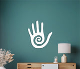 First nations art, hopi hand decor, healing hand, swirl hand decor, interesting wall art, native american woodsy decor, customized wall art