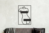 Female body line art, woodsy decor, sensual wood art, naked woman art, female body wall art, nude line wooden art, female line wooden decor