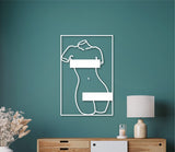 Female body line art, woodsy decor, sensual wood art, naked woman art, female body wall art, nude line wooden art, female line wooden decor