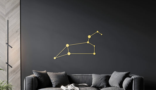 Leo constellation, leo zodiac wood sign, leo wall decor, astronomy wall art, august birtday gift, celestial wood decor