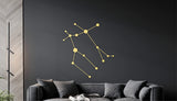 Gemini wood wall art, gemini constellation, gemini zodiac sign, gemini gifts, astrology wall art, celestial decor