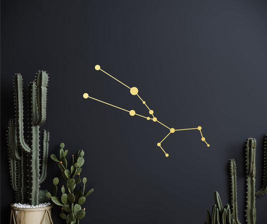 Taurus wood constellation, taurus wall art, taurus decor, space themed room decor, astronomy wall art, astrology wood decor