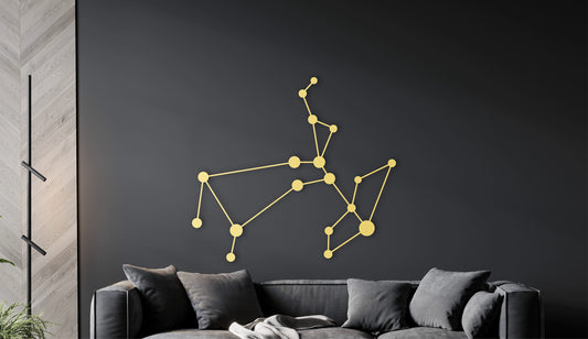 Sagittarius constellation, sagittarius wood wall art, space themed room decor, woodsy decor, custom constellation