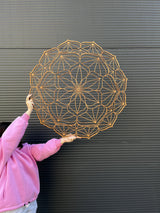 Sacred geometry decor, mandala wall hanging, meditation decor, large wood wall art, yoga studio decor, geometric wood wall art